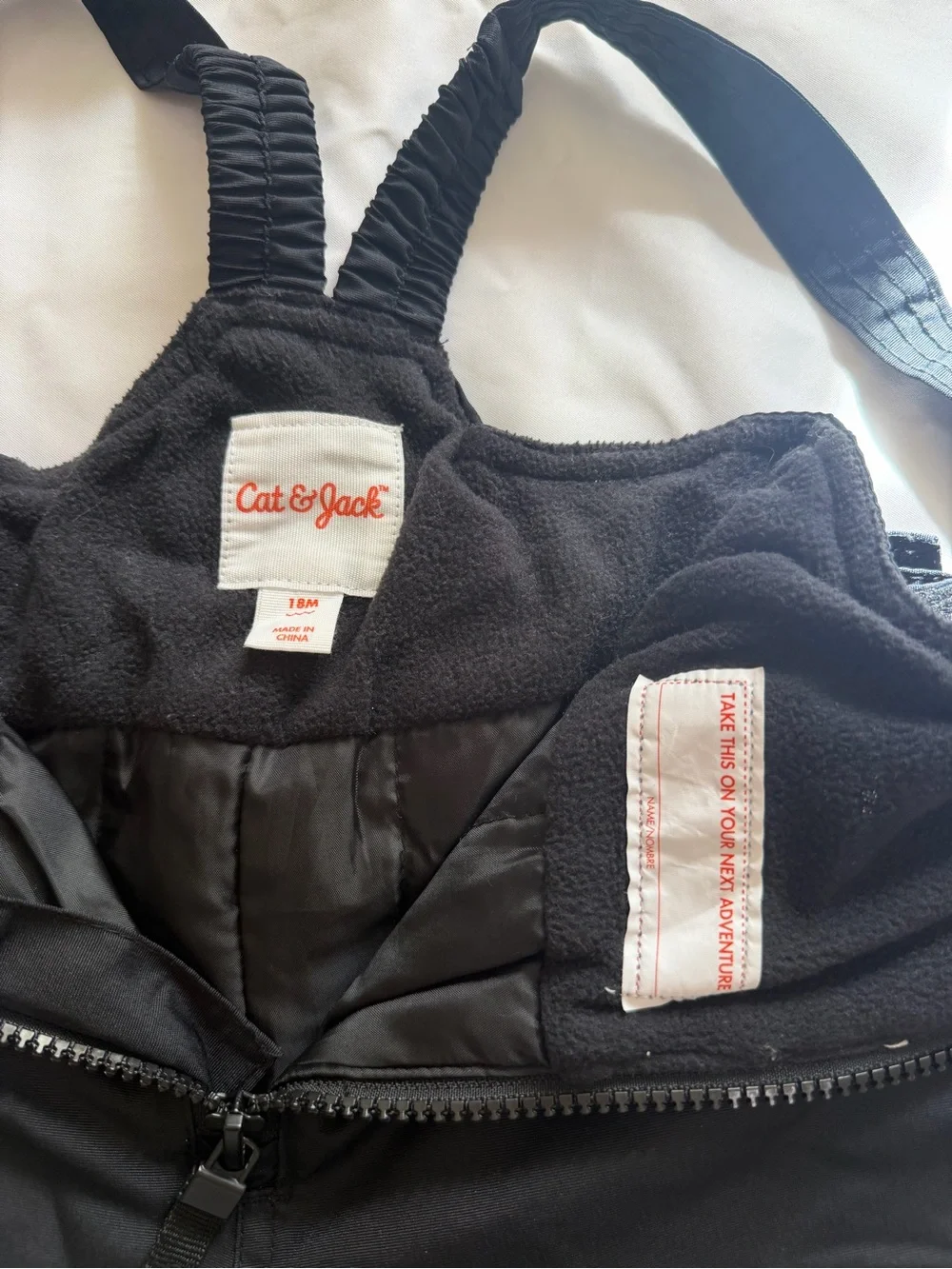 Cat & Jack Black Snow Bib Overalls